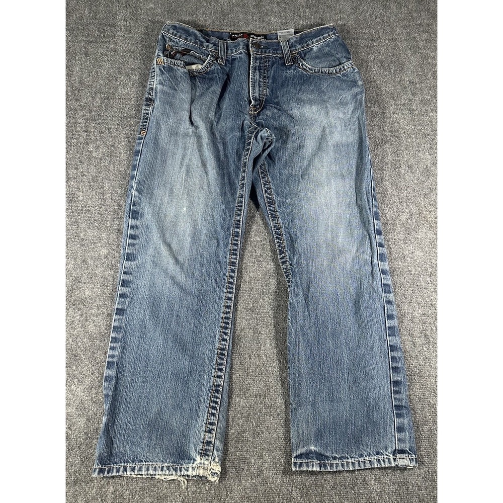 Ariat FR M4 Low Rise Boot Cut Jeans Mens 35x30 CAT 2 Flame Resistant Denim Blue